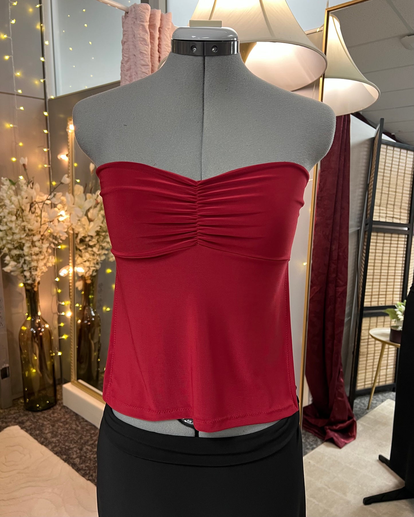 Strapless Scrunch Top