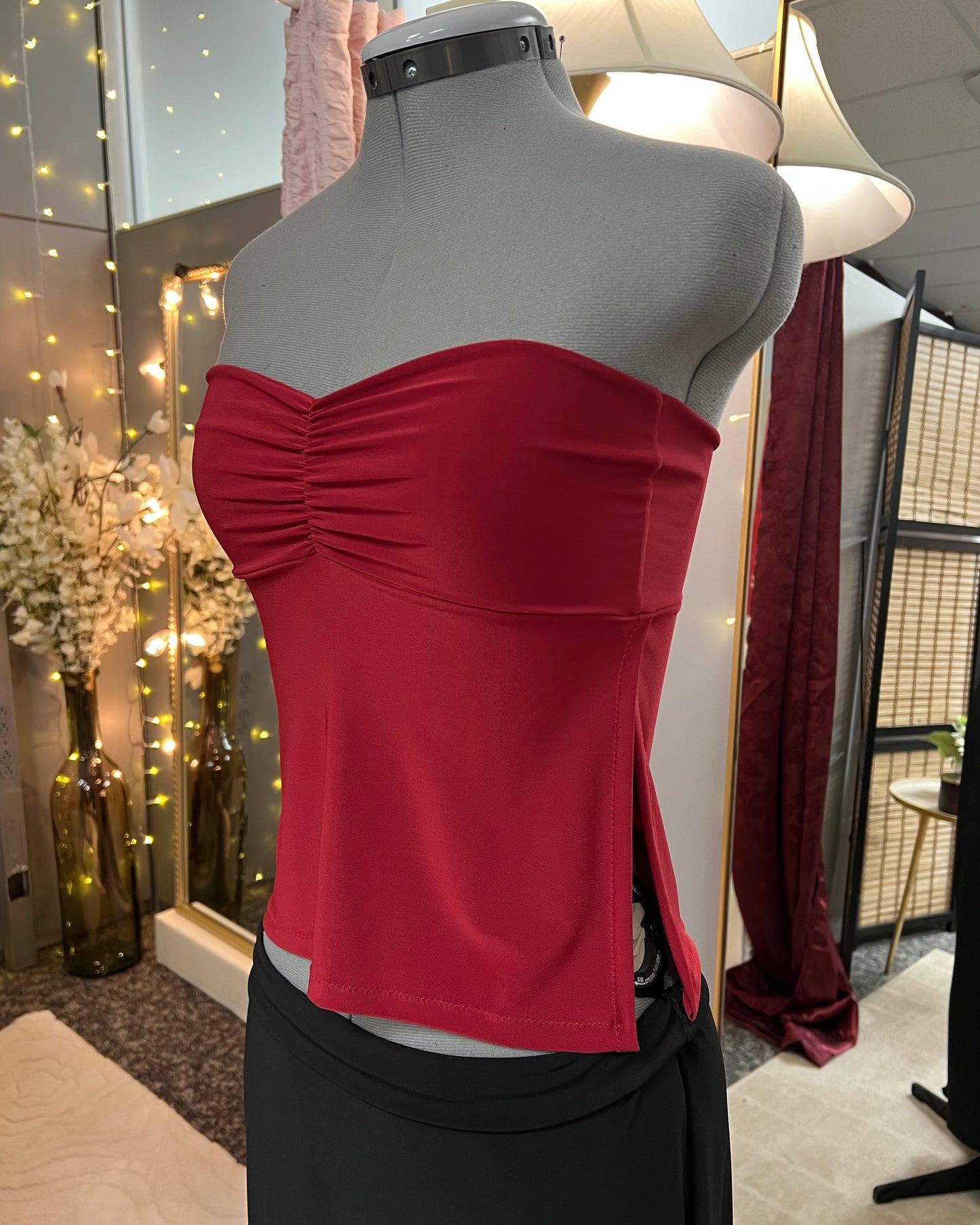 Strapless Scrunch Top